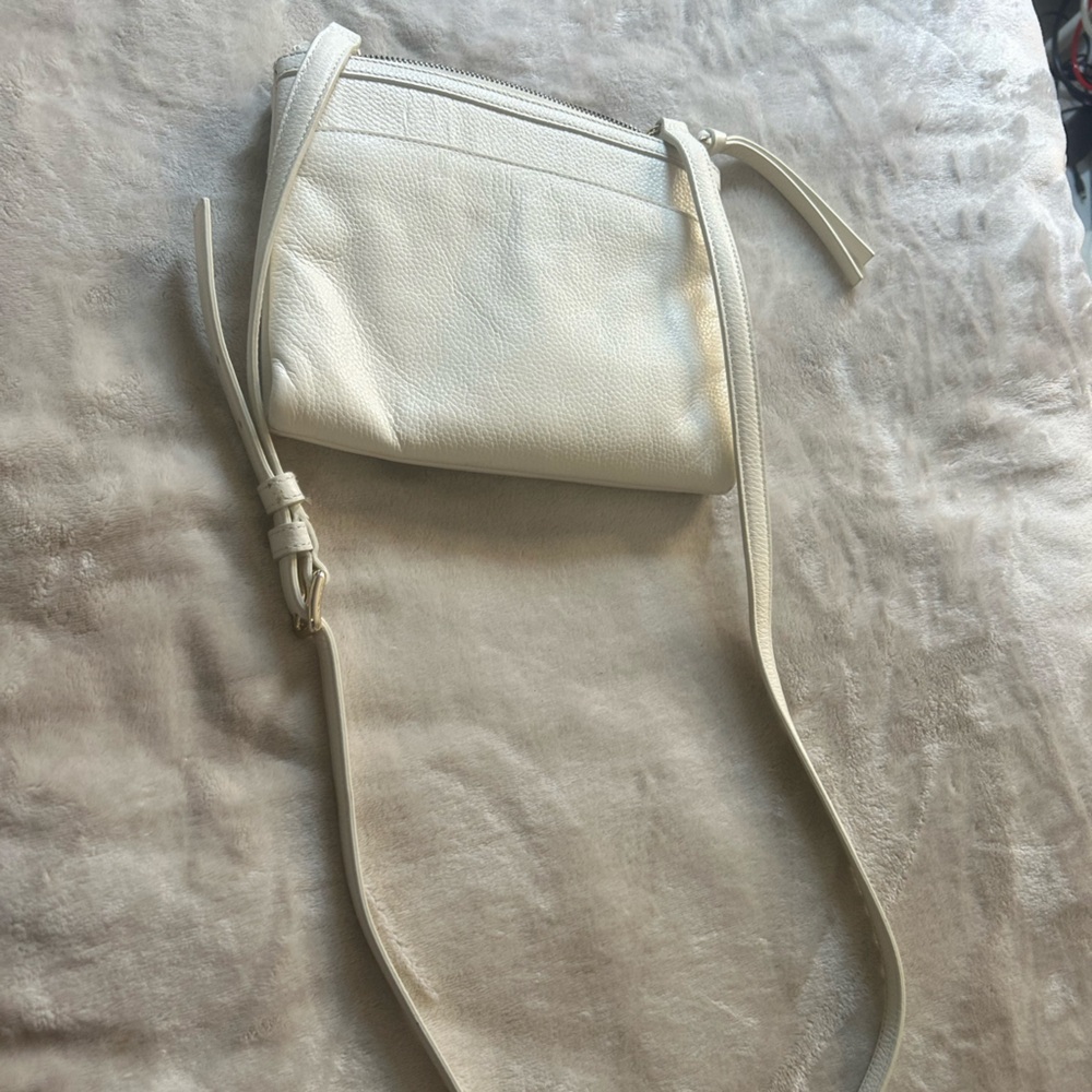 Cole Haan White Leather Crossbody Bag